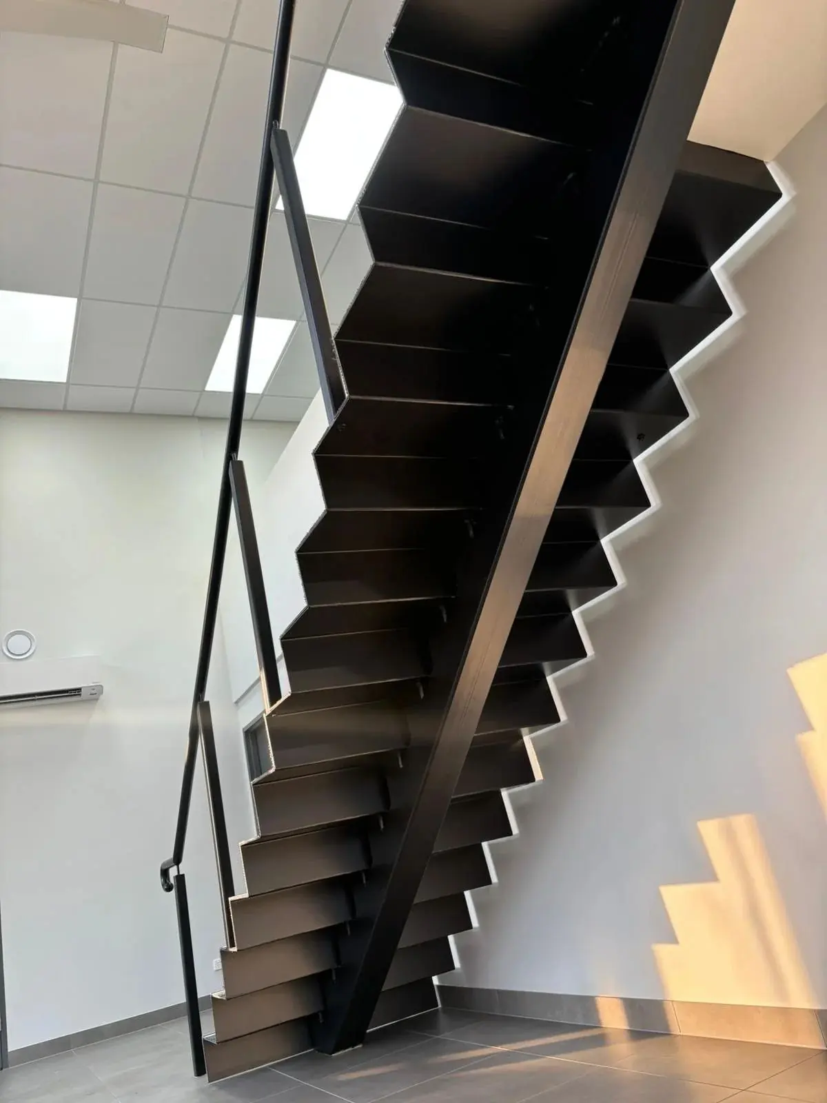 Fabricated steel staircase